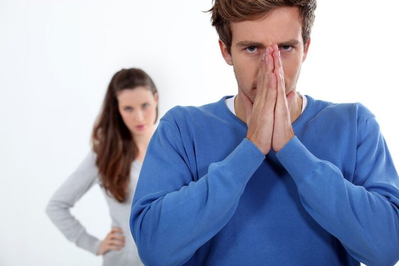 man upset with prostatitis symptoms
